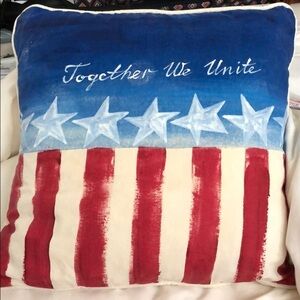 “Together We Unite” Hand Painted Accent Pillow